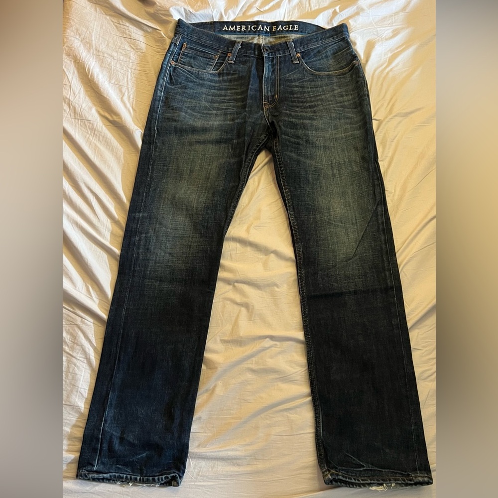 American Eagle Outfitters Blue Straight Jeans Classic Style